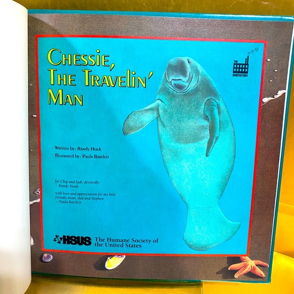 HUMANE SOCIETY MANATEE HARDCOVER BOOK CHESSIE, THE TRAVELIN’ MAN, A TRUE… - Picture 3 of 15